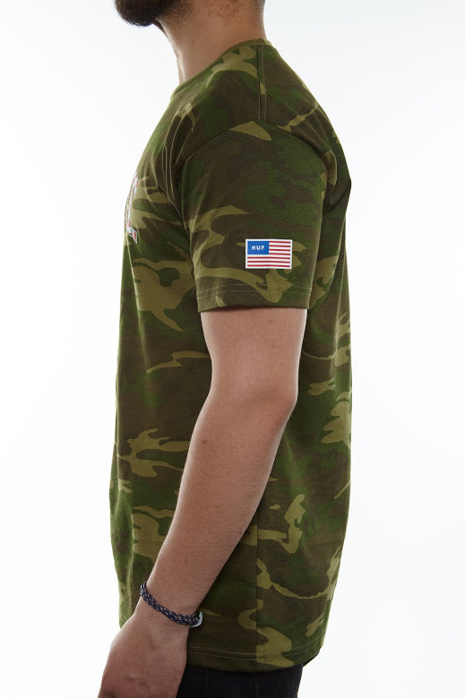 Huf Fuck It Camo Flag Tee Mens Style : Ts00622