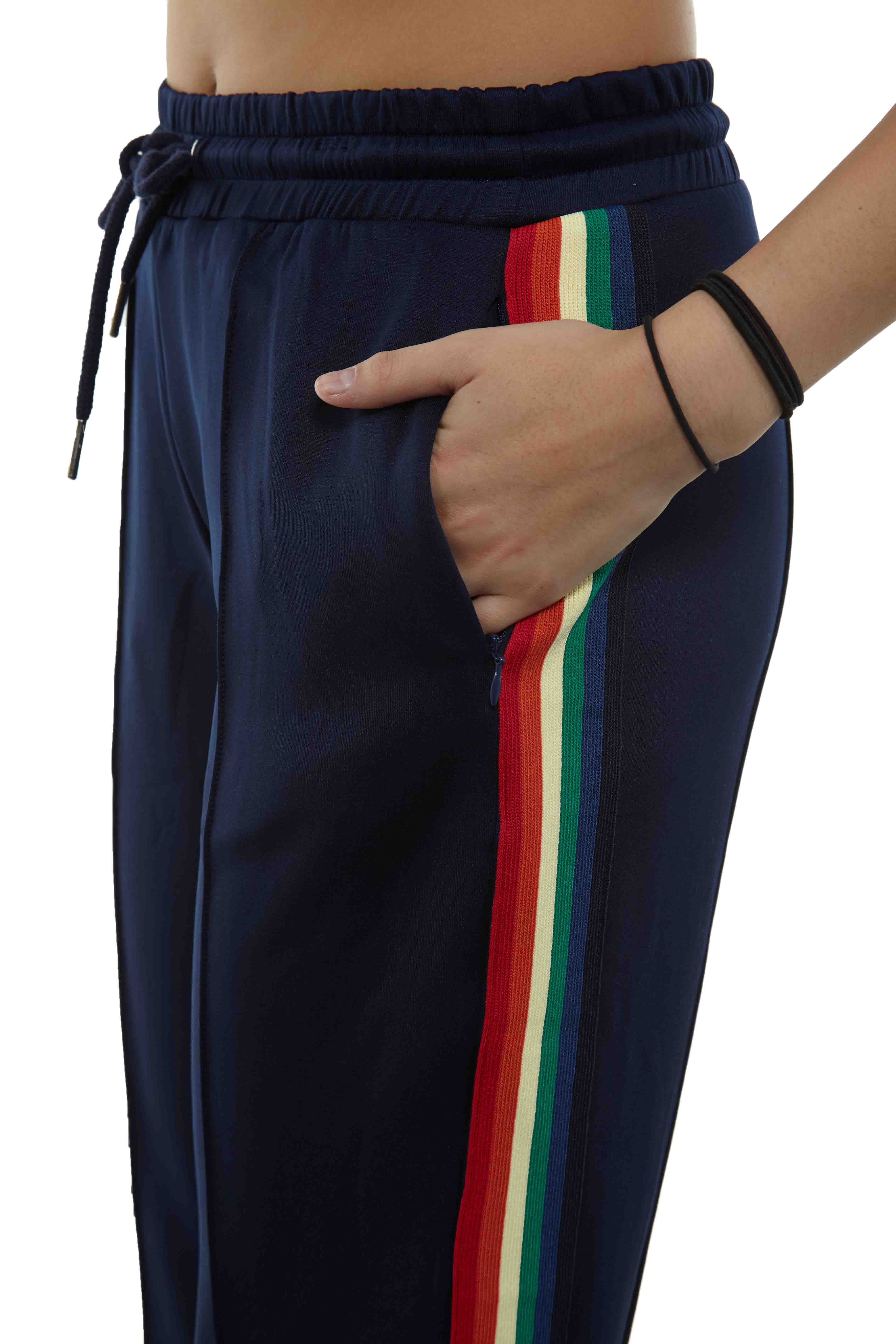 Signature 8 Side Strap Track Pant Womens Style : S8507a-NAVY
