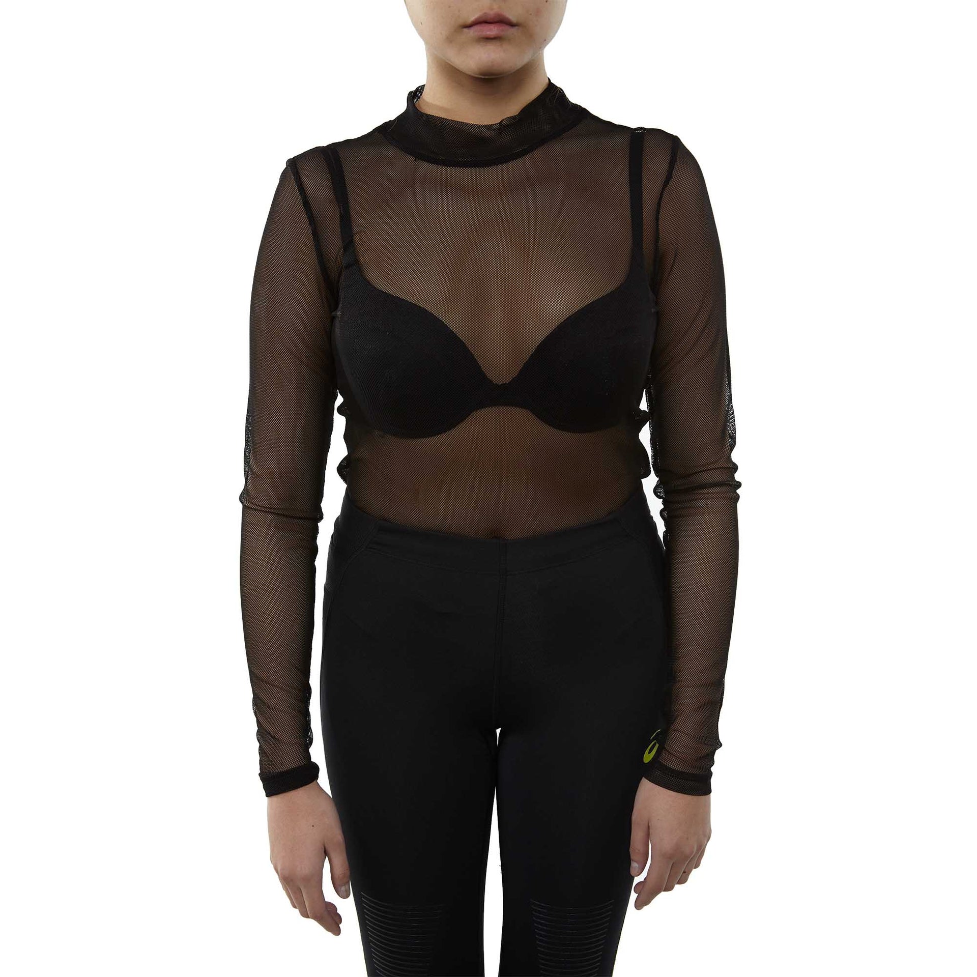 Signature 8 Turtleneck Long Sleeve Tee Womens Style : S1586-BLACK