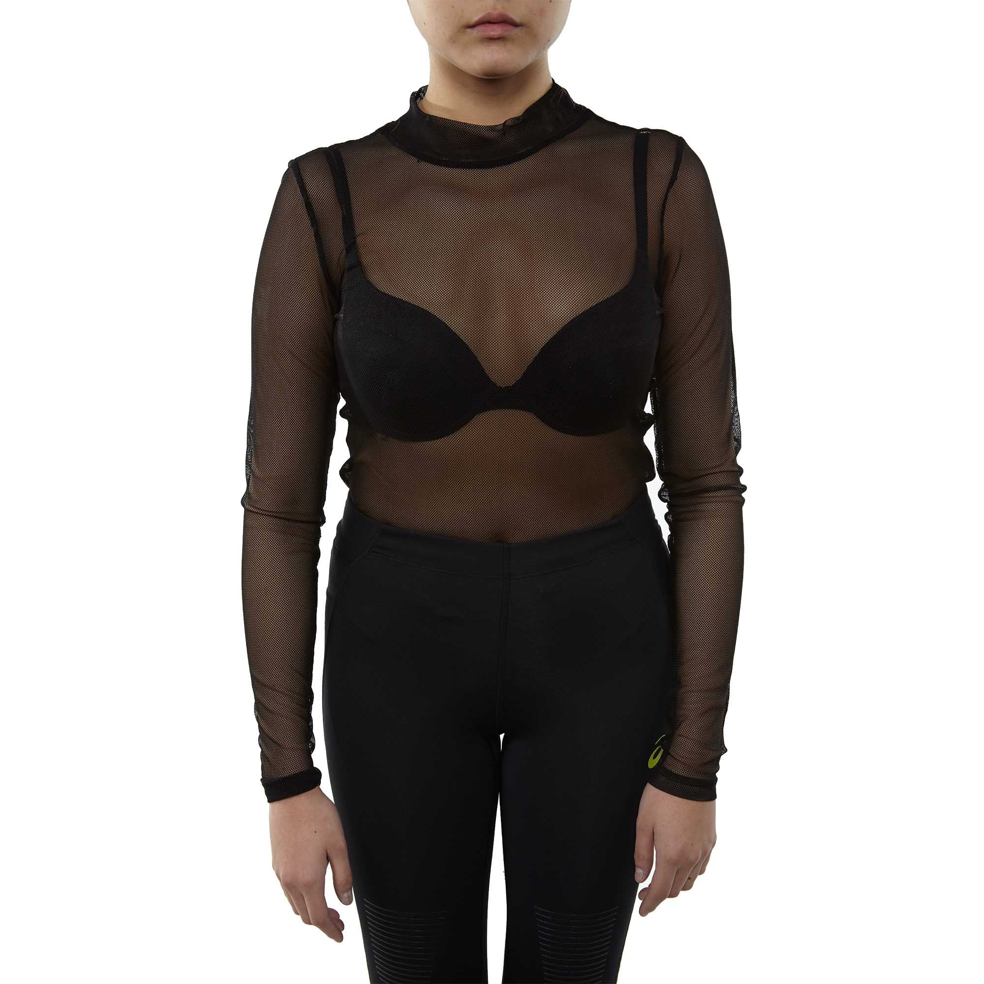 Signature 8 Turtleneck Long Sleeve Tee Womens Style : S1586-BLACK