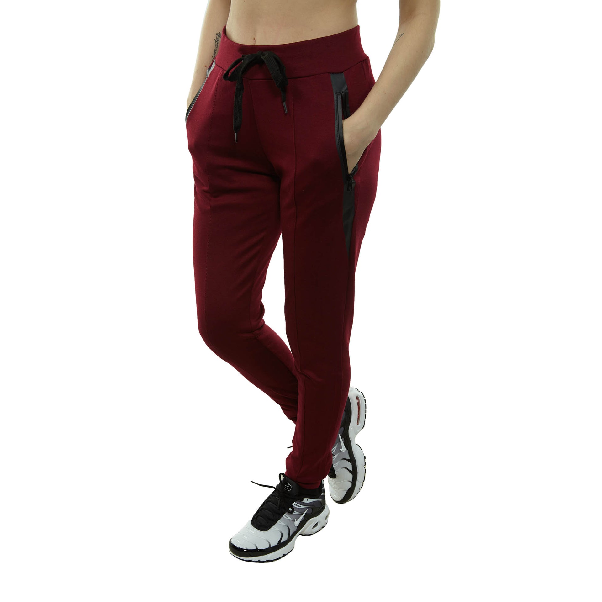 Red Fox Tech Fleece Color Block Bottom Mens Style : St7088p-BU