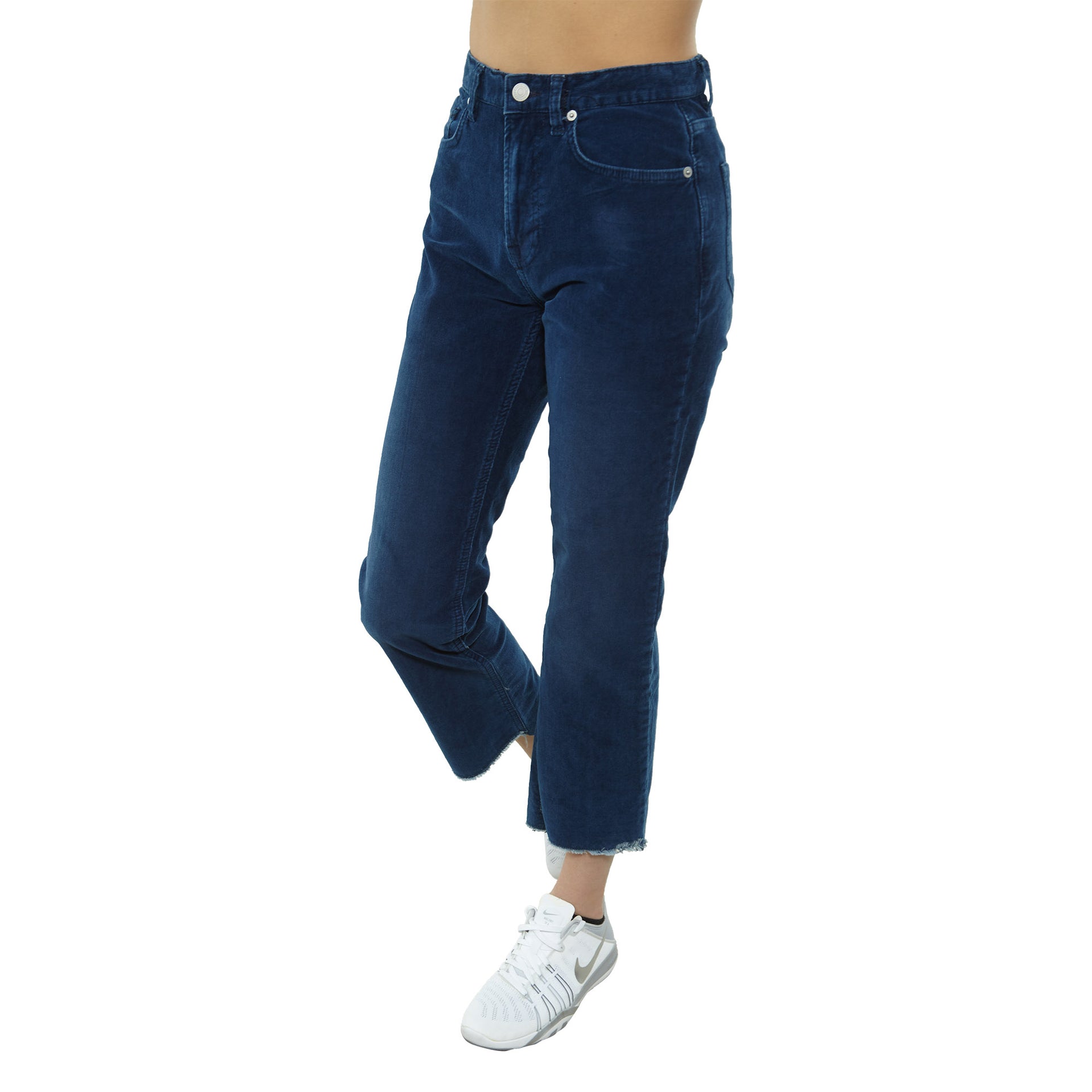 The Cords & Co 5-pocket Mid-waist Slim Fit Cropped Step Cut Womens Style : Stella 18230312-050