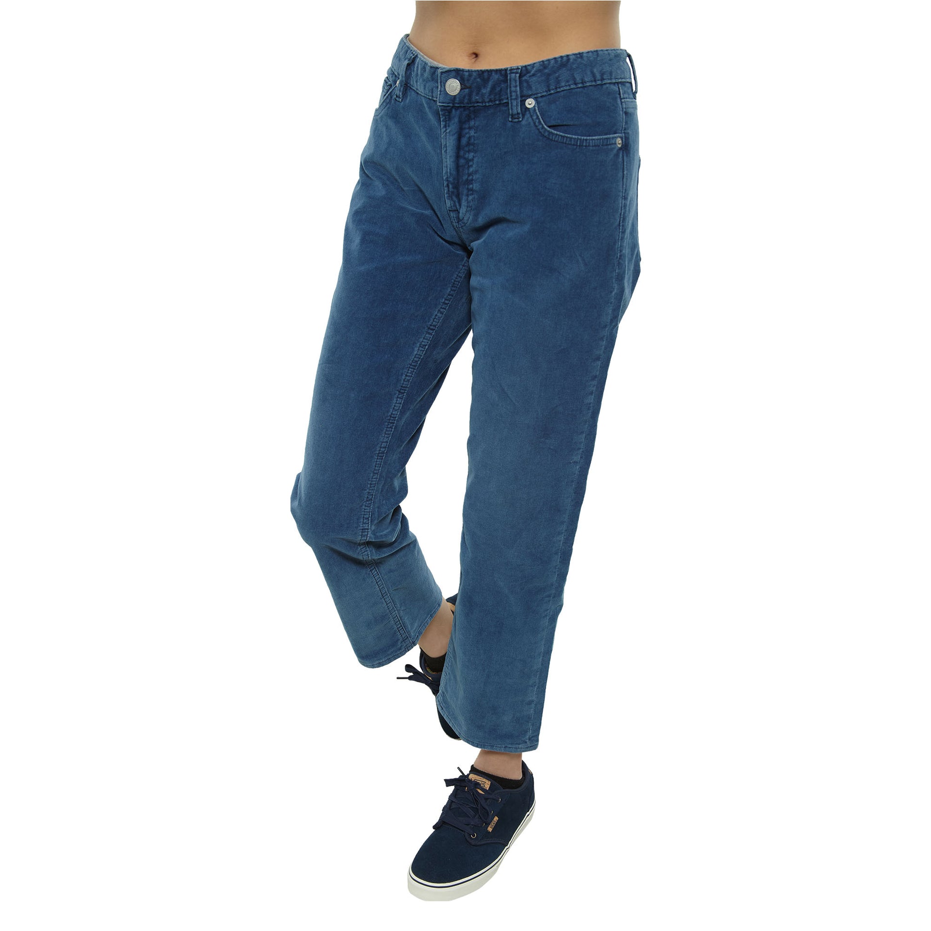 The Cords & Co 5-pocket Mid-waist/loose Fit Cropped Womens Style : Mom Ess30308-051
