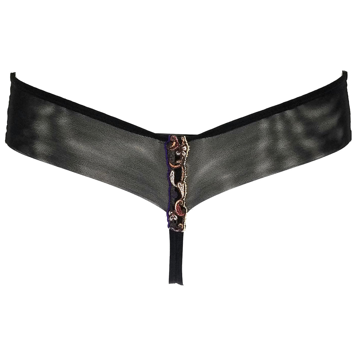La Perla Paisley Black Sheer Low Rise Thong Womens Style : 0017455-0202