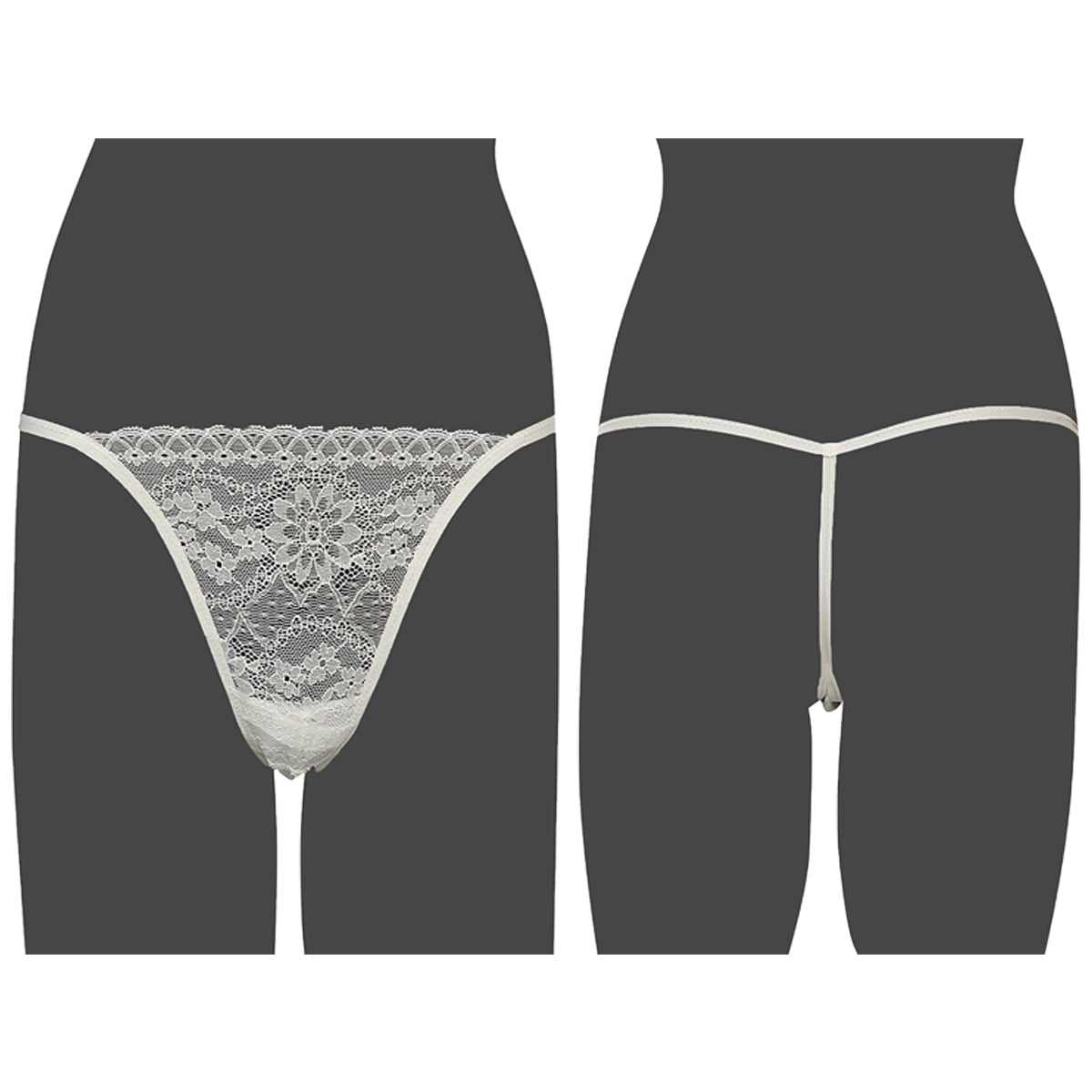 La Perla Rosa Floral Lace Ivory G-string Womens Style : 0016828-0031
