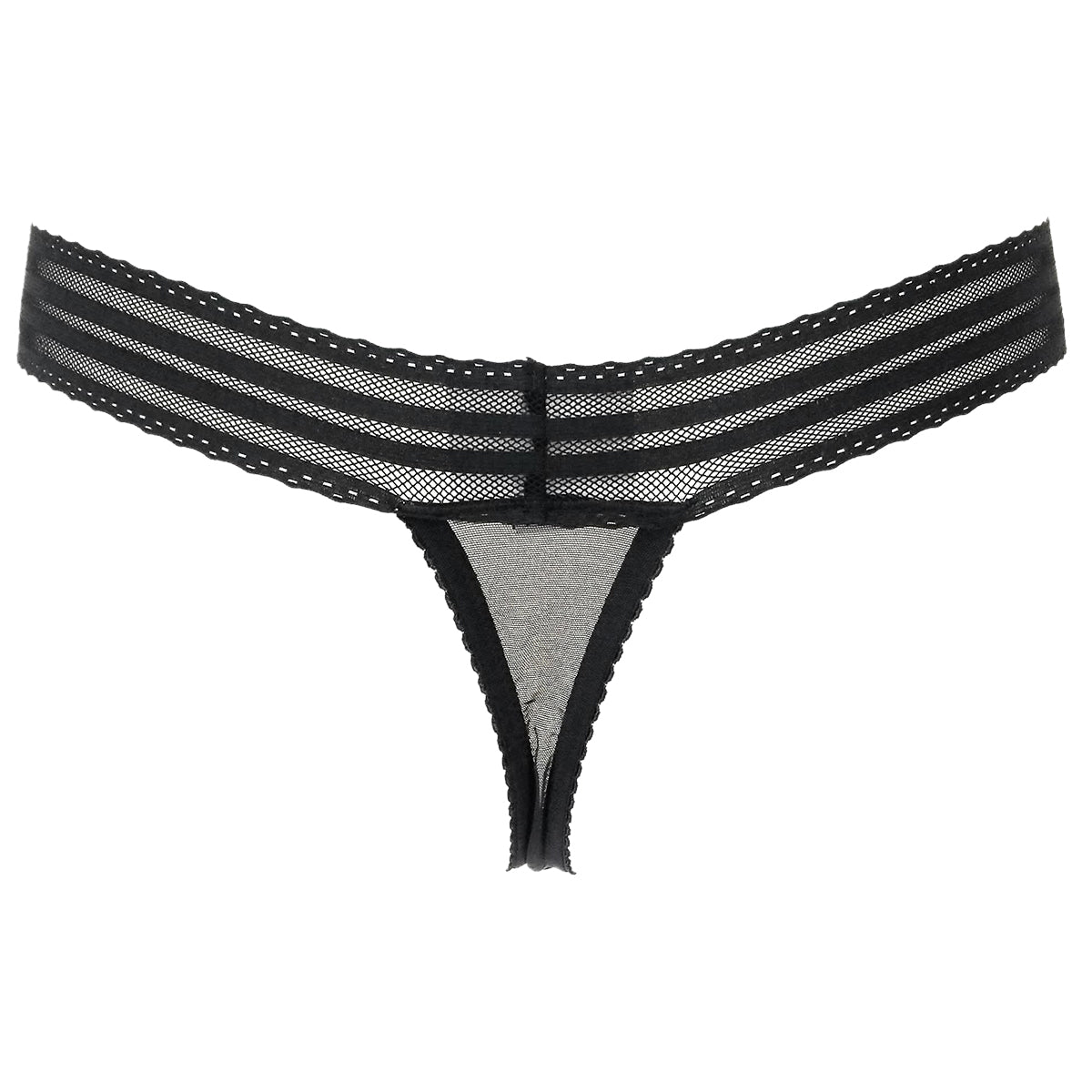 La Perla Daisy Black Mesh net Thong Womens Style : 0019107-0002