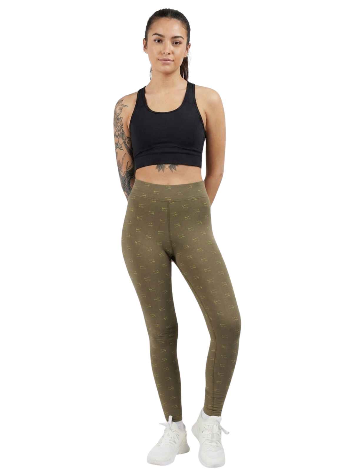 Nike Womens Nike Sports Wear Air Tight Fit High-rise Full Length Printed Leggings Womens Style : Dq6573