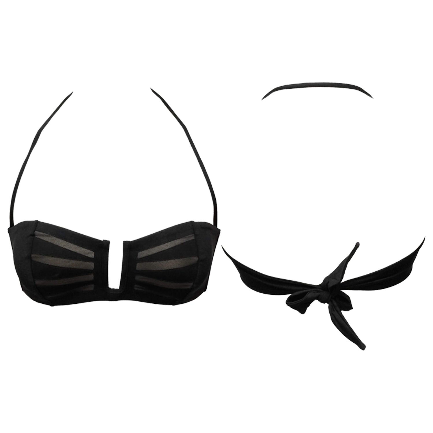 La Perla Reggiseno Halter Black Bikini Top Womens Style : 801005 - 0002