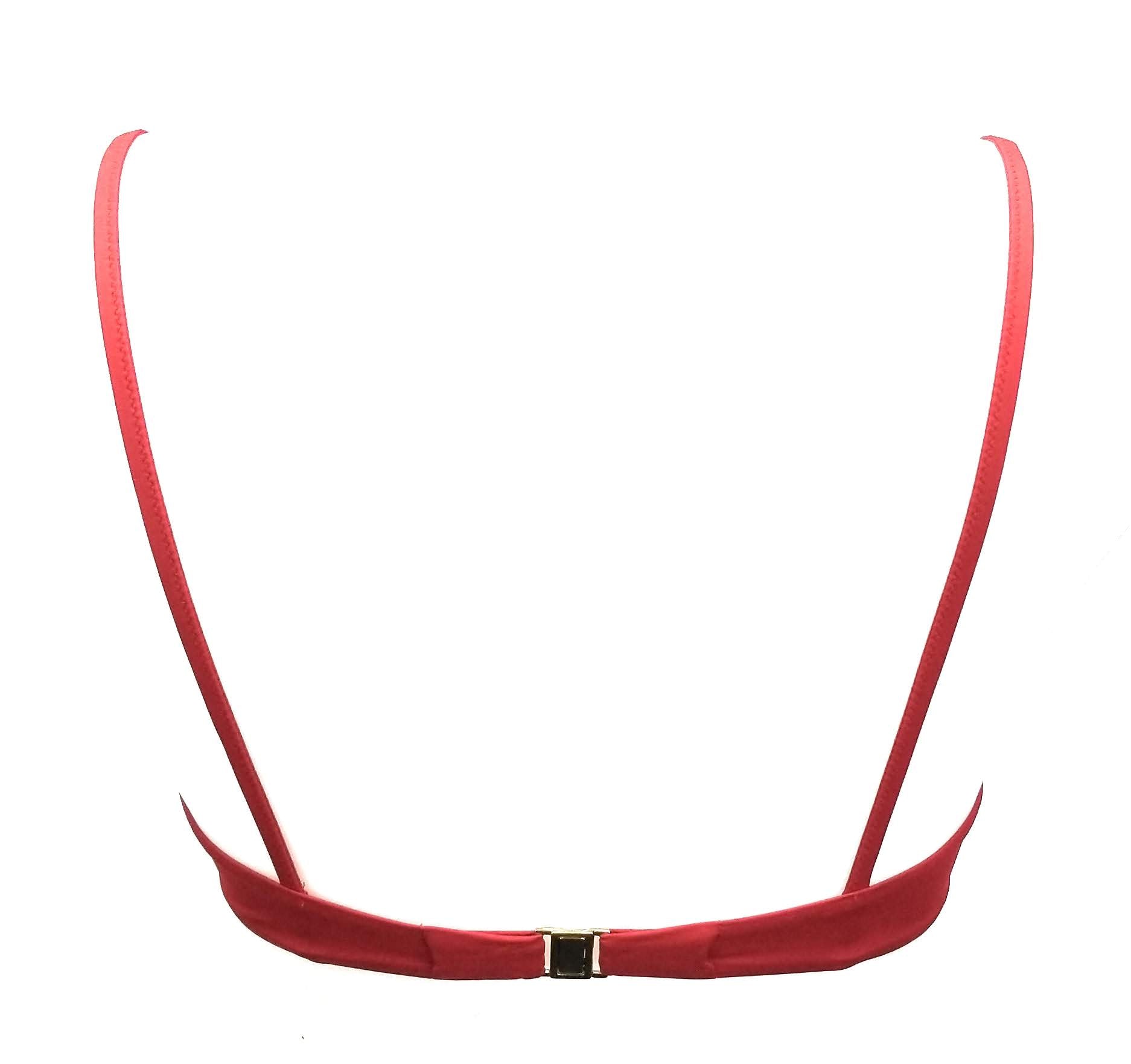 La Perla Glimmering Beaded Red Bikini Top Womens Style : 801102 - 0090