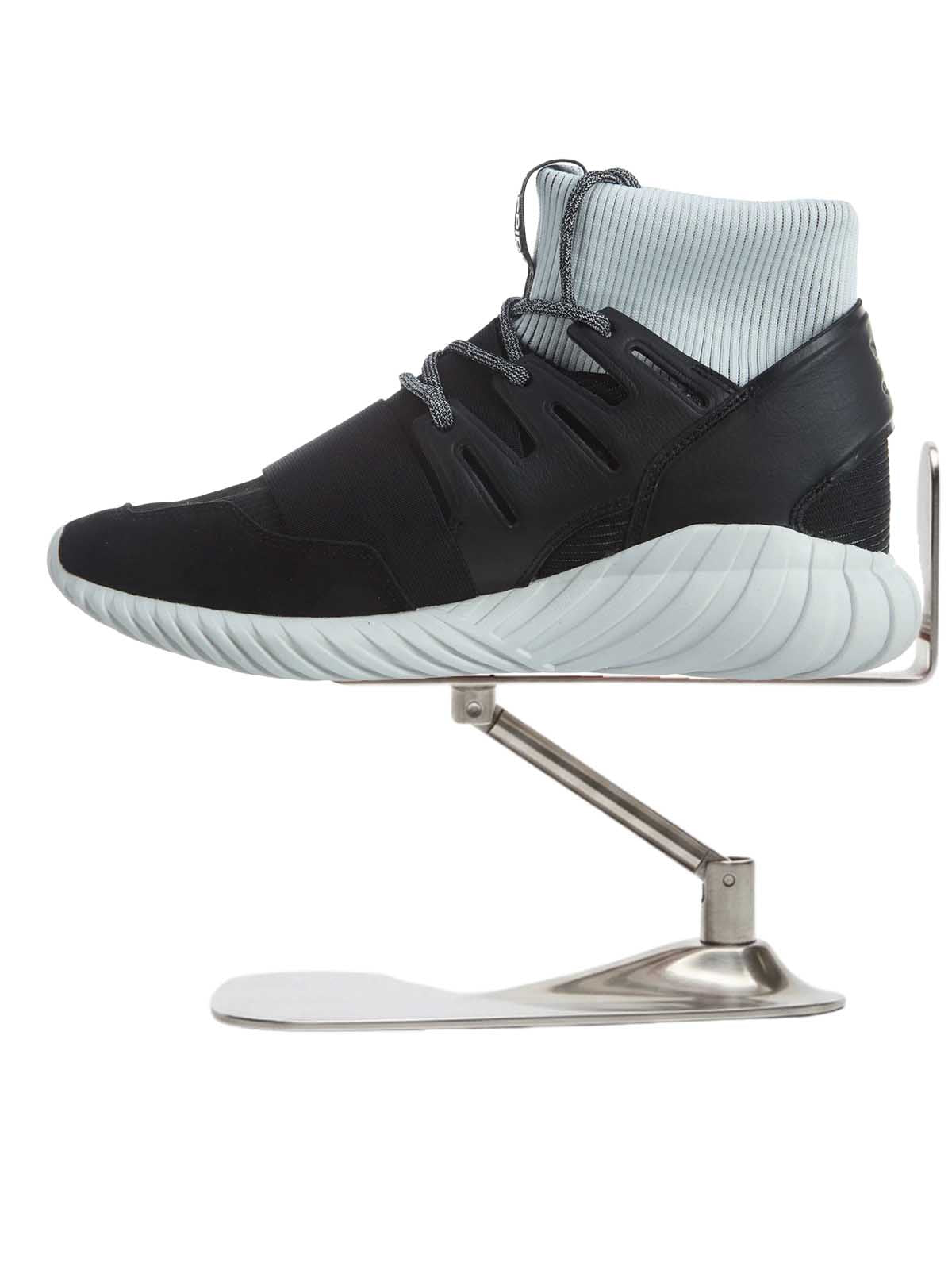 Adidas Tubular Doom Mens BA7555 Black White TwoTone Knit Mens Style :BA7555