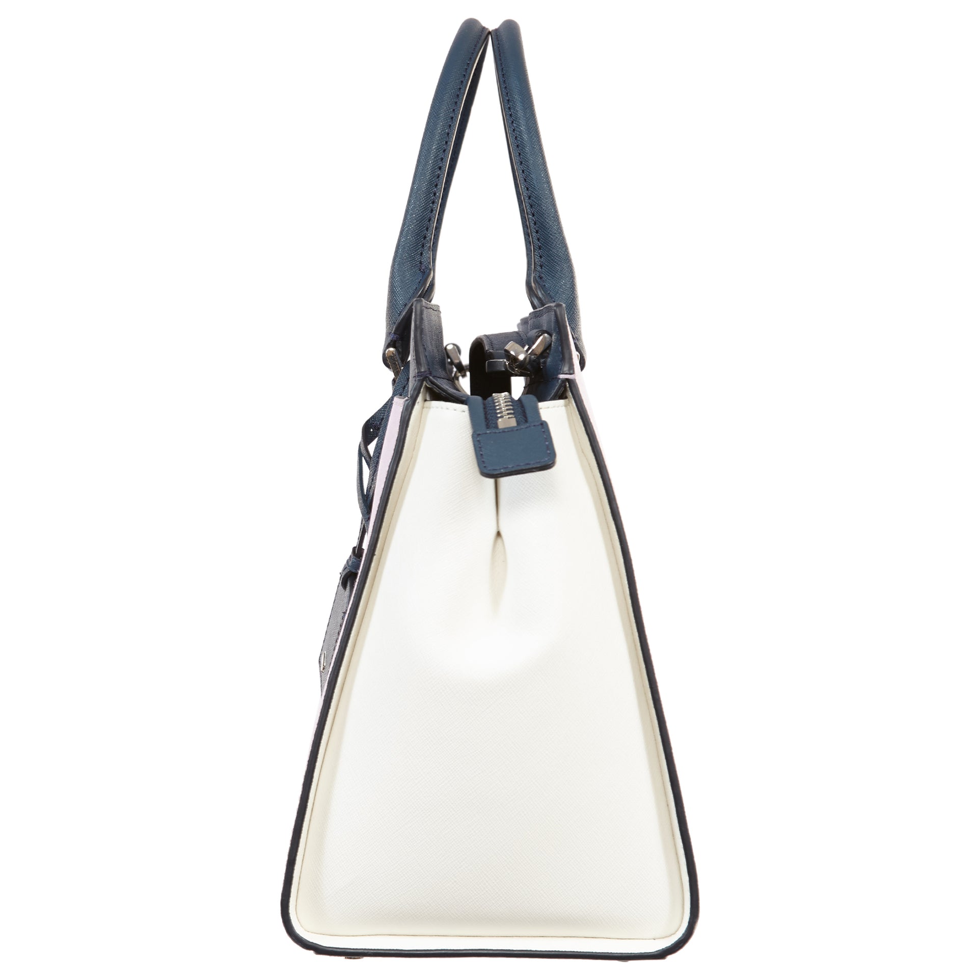 Kate Spade Cameron Convertible Satchel Large Lavender/Bright White/Petrol Blue