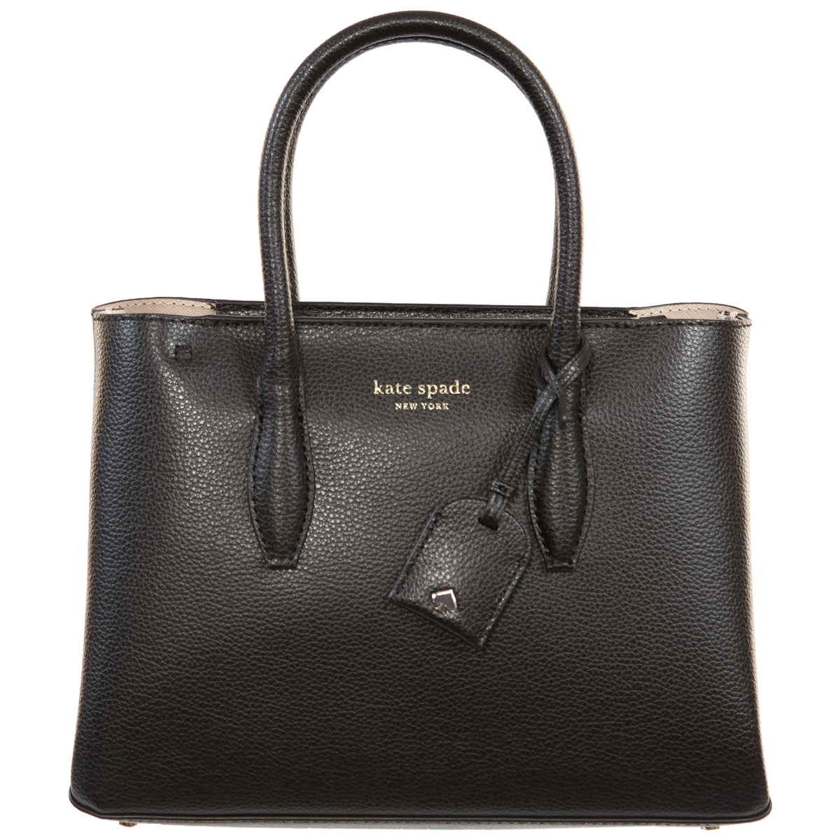 Kate Spade Eva Leather Top Zip Satchel Bag Small Black