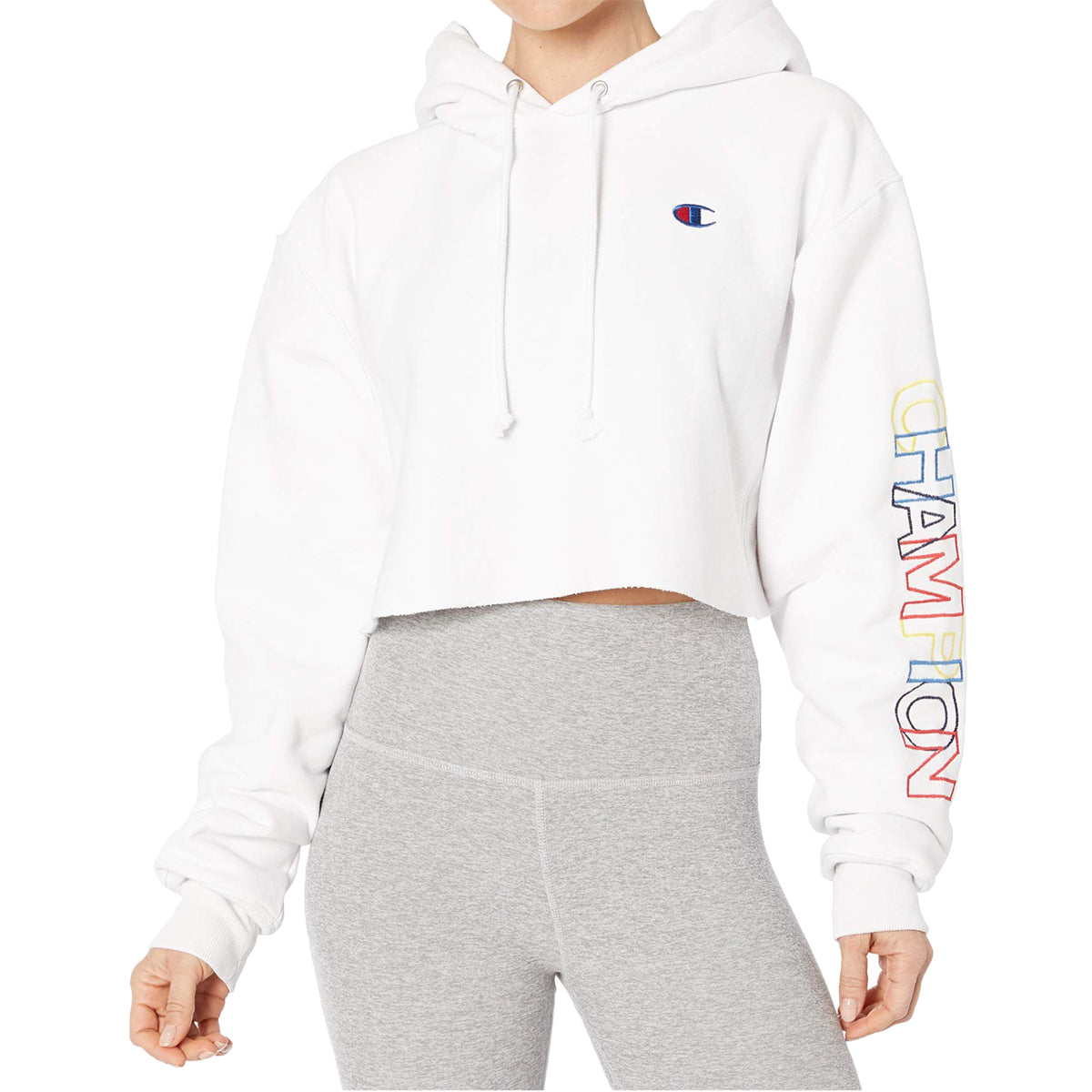 Champion Reverse Weave Cropped Cut Off Po Hood Womens Style : Wl659551051