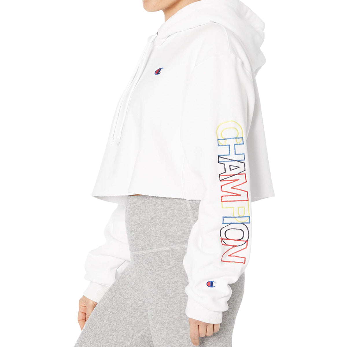 Champion Reverse Weave Cropped Cut Off Po Hood Womens Style : Wl659551051