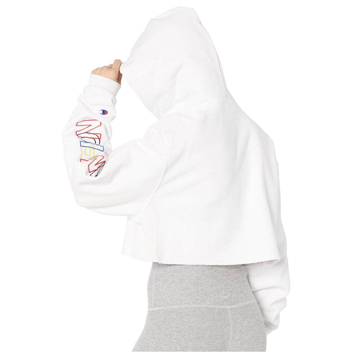 Champion Reverse Weave Cropped Cut Off Po Hood Womens Style : Wl659551051