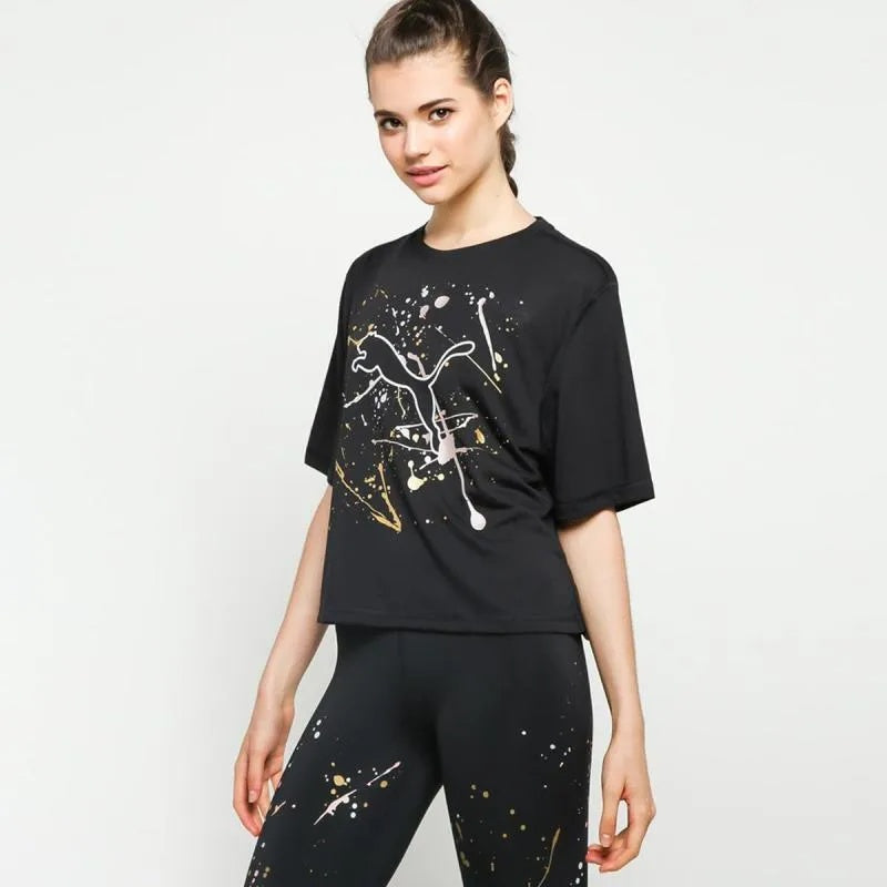 Puma Metal Spiash Graphic Tee Womens Style : 518970