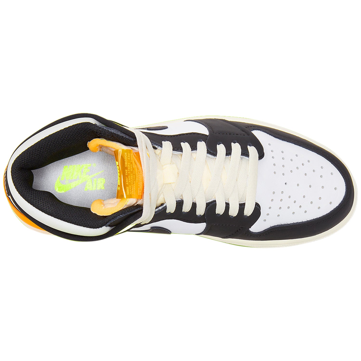 Jordan 1 Retro High White Black Volt University Gold