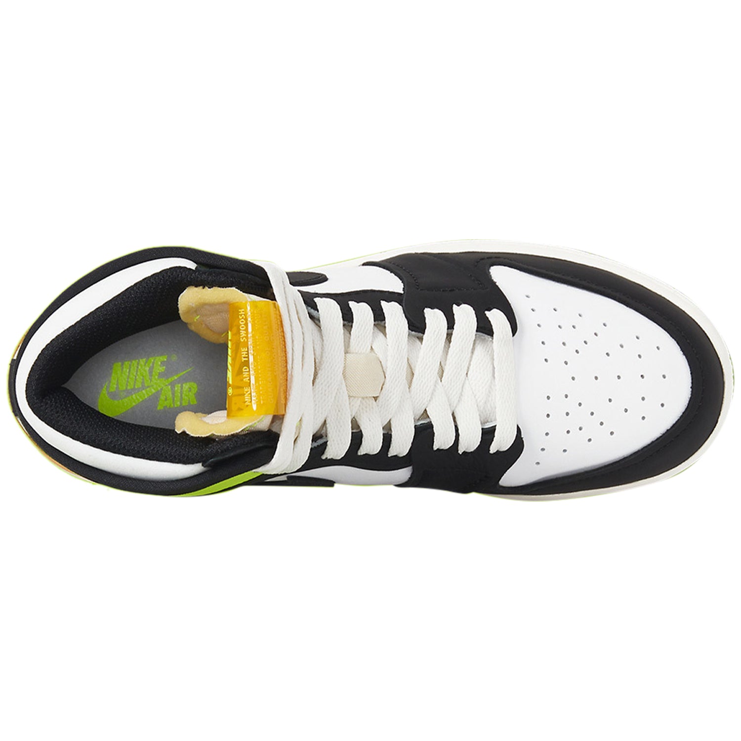 Jordan 1 Retro High White Black Volt University Gold (GS)