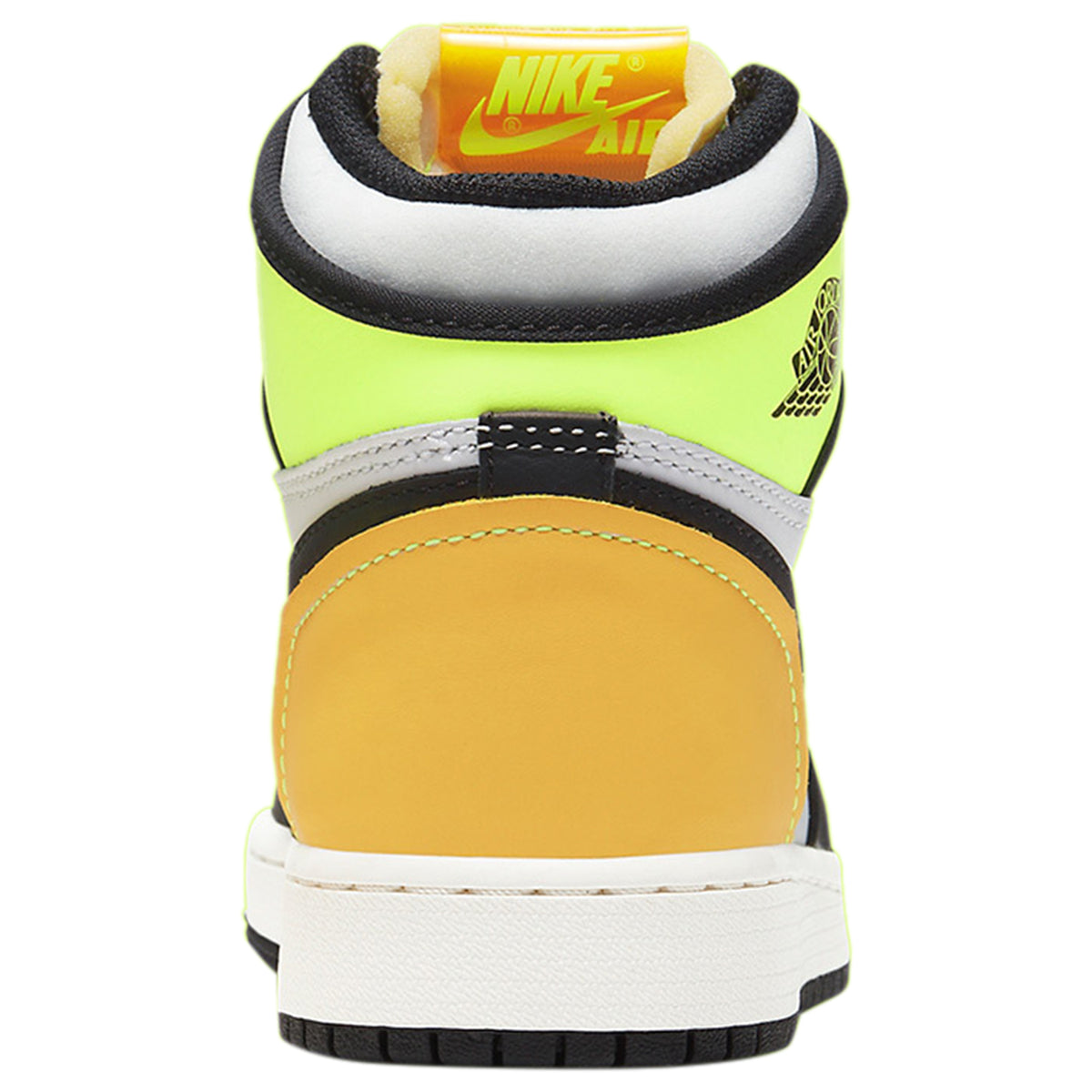 Jordan 1 Retro High White Black Volt University Gold (GS)
