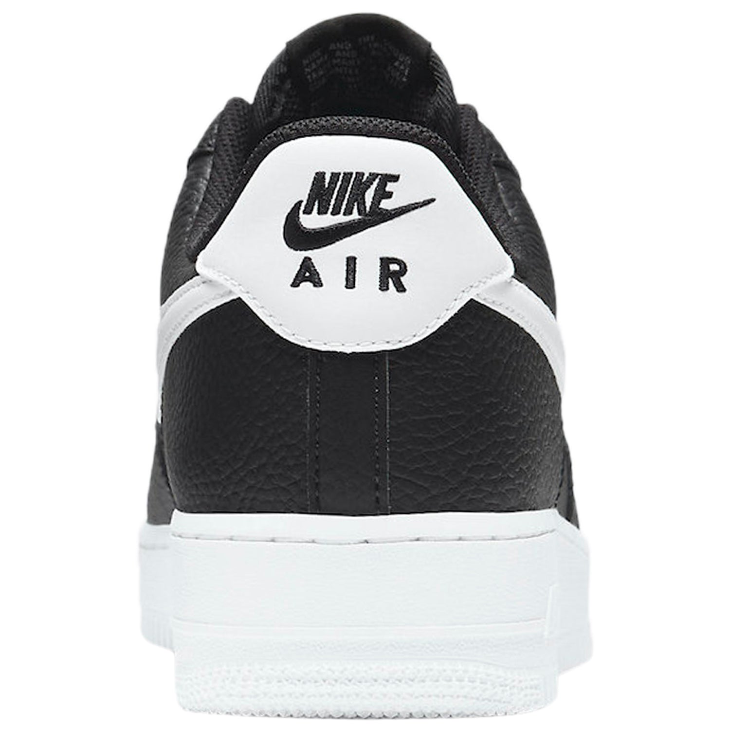Nike Air Force 1 Low '07 Black White Pebbled Leather