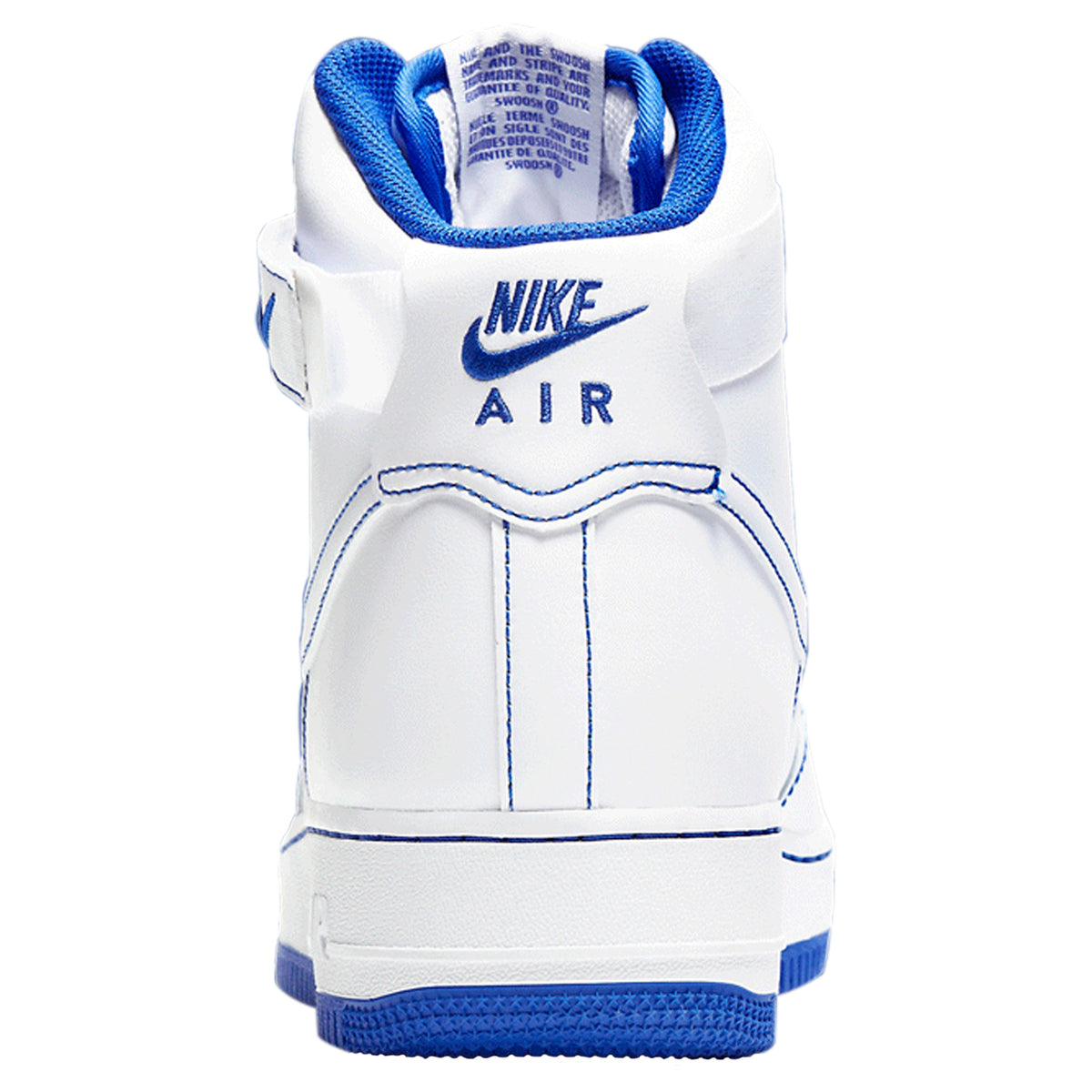 Nike Air Force 1 High White Royal Blue Contrast Stitch