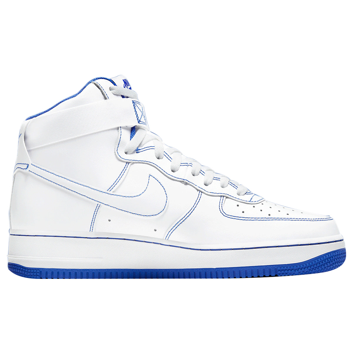 Nike Air Force 1 High White Royal Blue Contrast Stitch