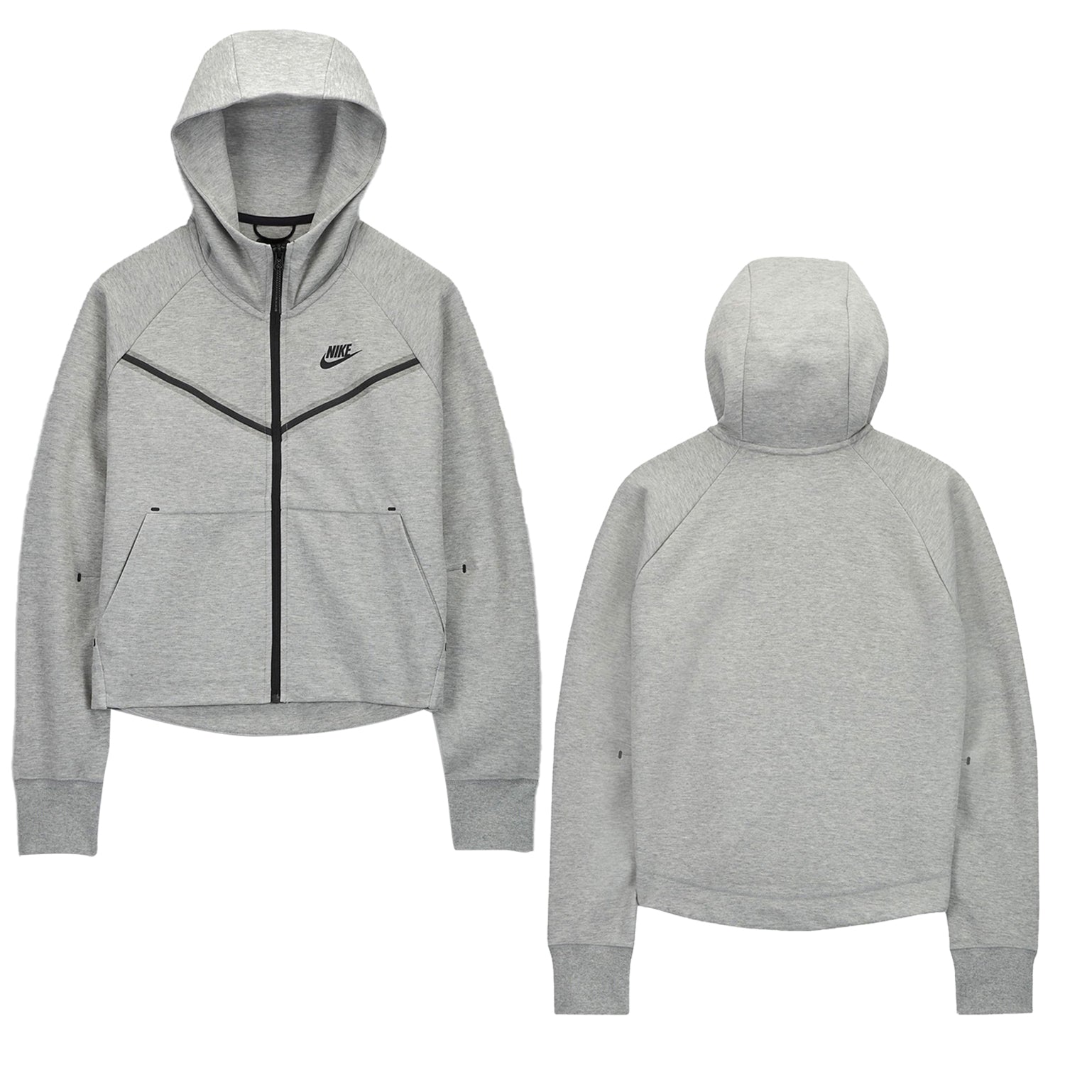 Nike Sportswear Women's Tech Fleece Windrunner Full Zip Hoodie Dark Grey Heather/Black
