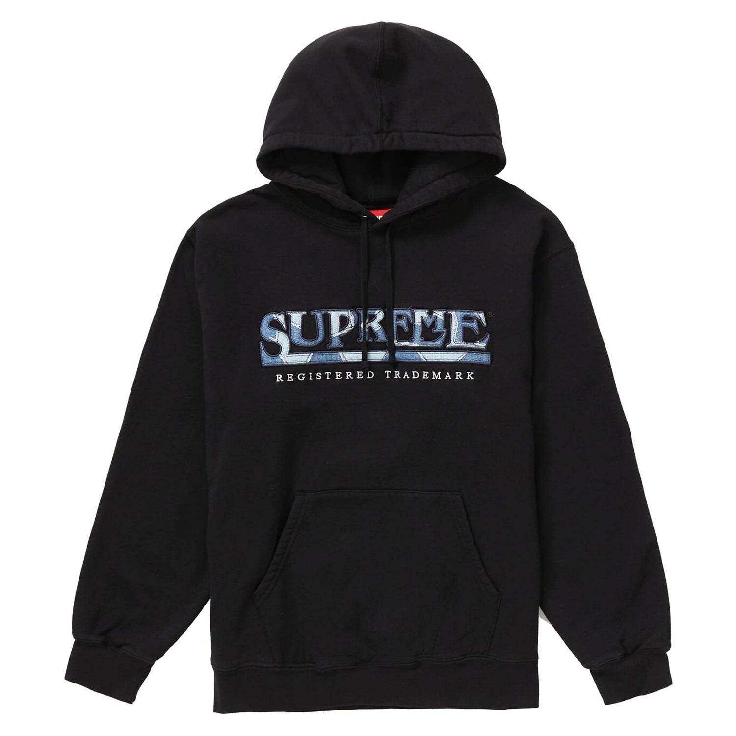 Supreme Denim Logo Hooded Sweatshirt Mens Style : Ss21sw25