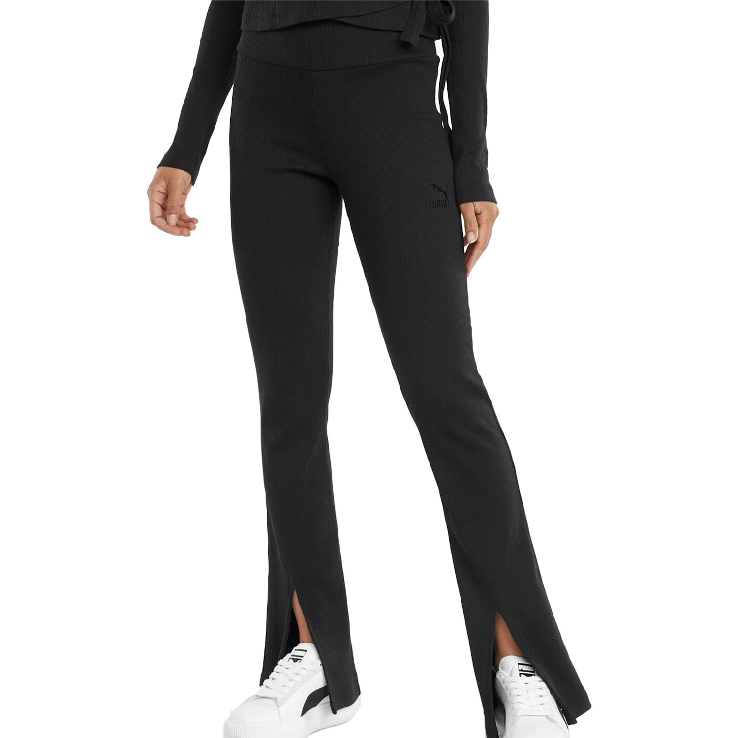 Puma Classics Ribbed Slit Pants Womens Style : 531614