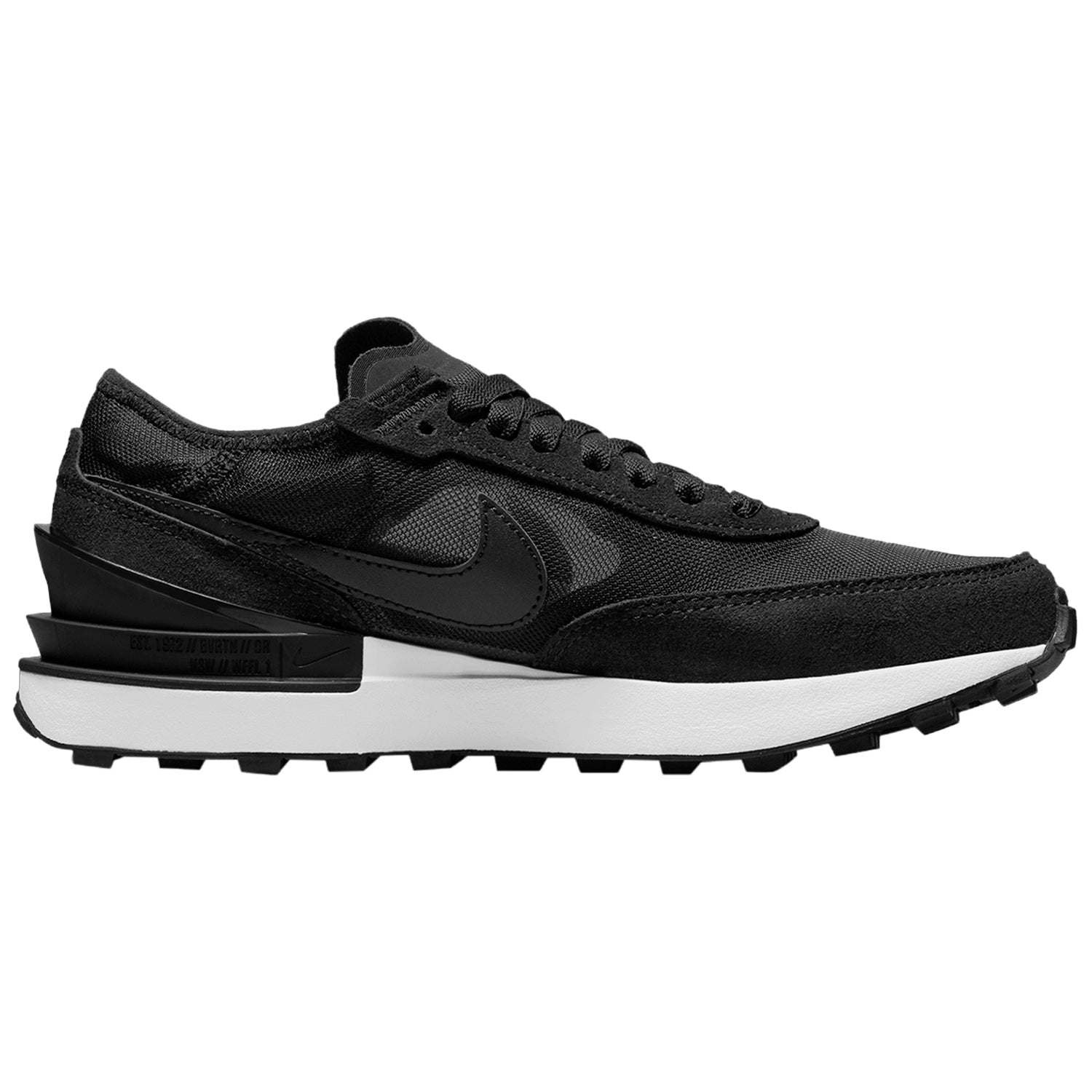 Nike Waffle One Black White Orange Black (GS)