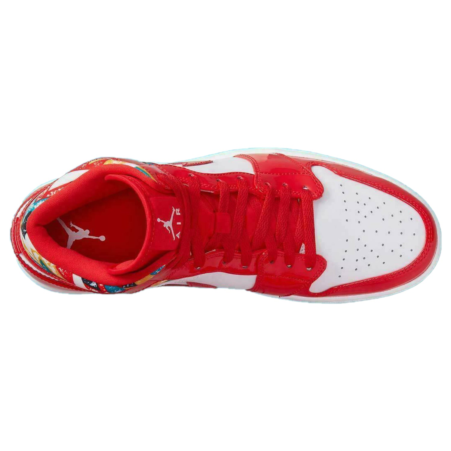 Jordan 1 Mid Barcelona Sweater Red Patent (GS)