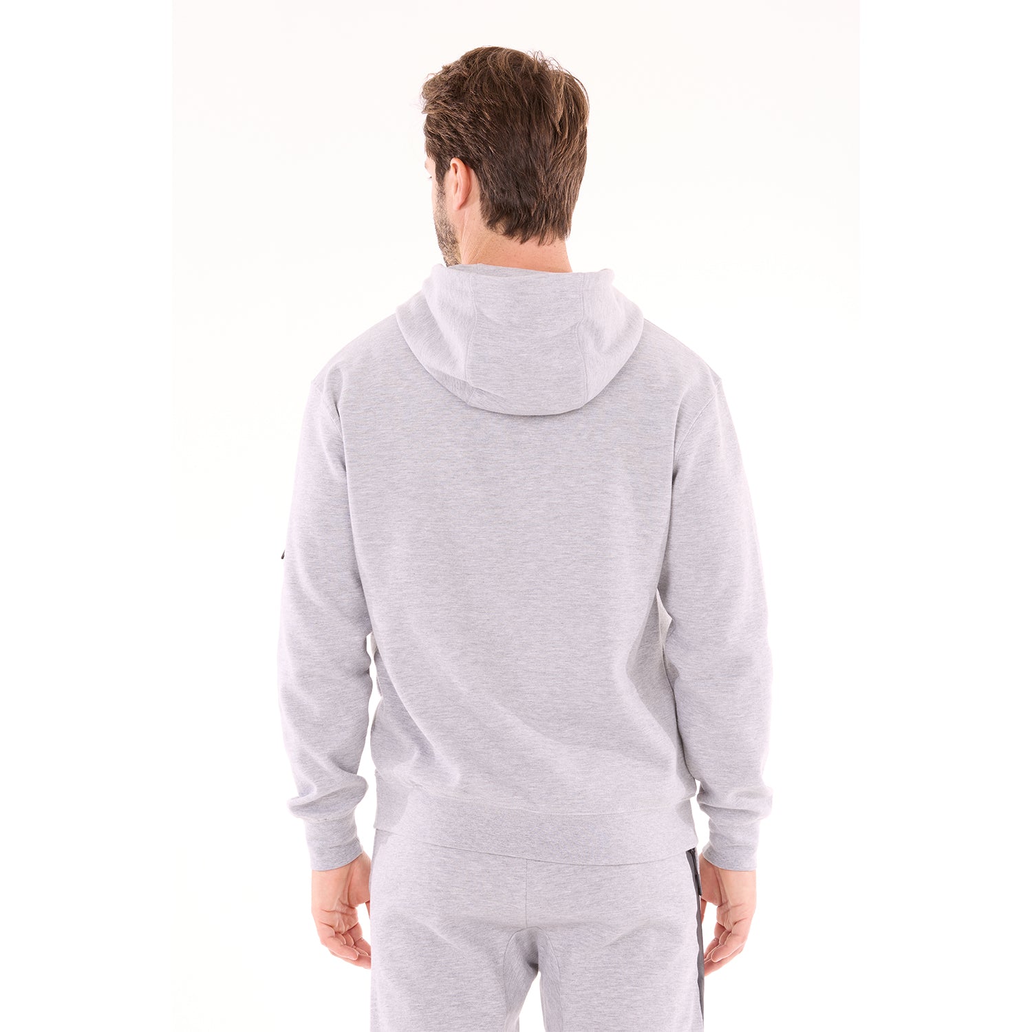 G WEST MENS TECH FLEECE PULLOVER HOODIE - GREY
