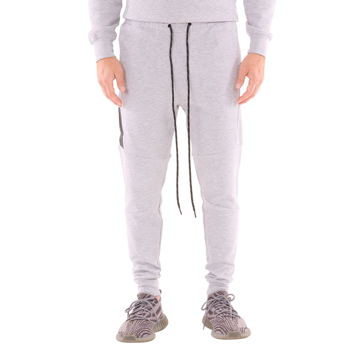 G WEST MENS TECH FLEECE JOGGER PANTS - GREY