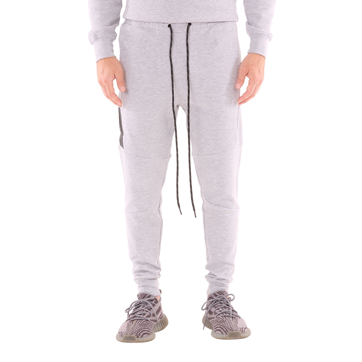 G WEST MENS TECH FLEECE JOGGER PANTS - GREY