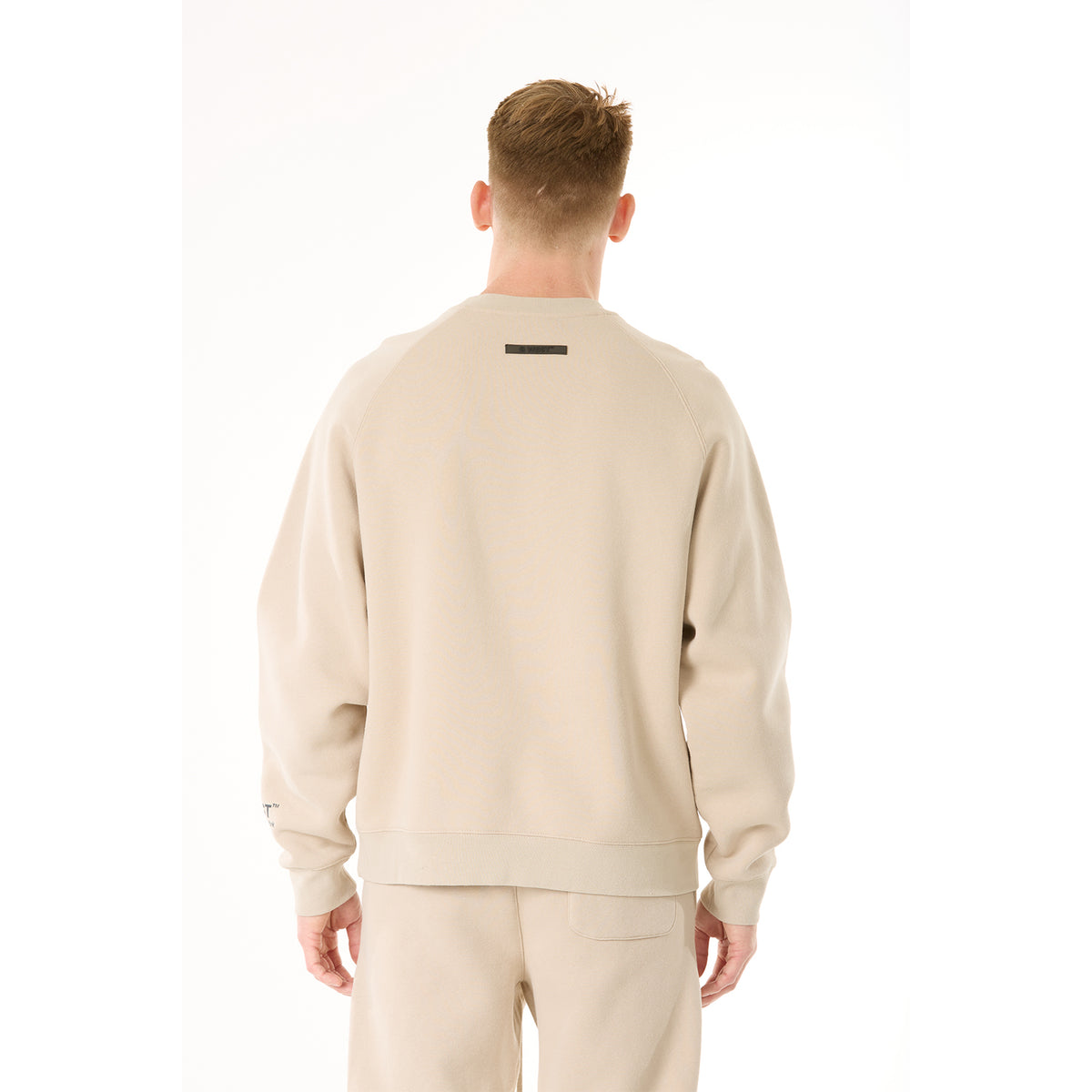 G WEST MENS LIFESTYLE PREMIUM CREW NECK SWEATSHIRT - OXFORD TAN
