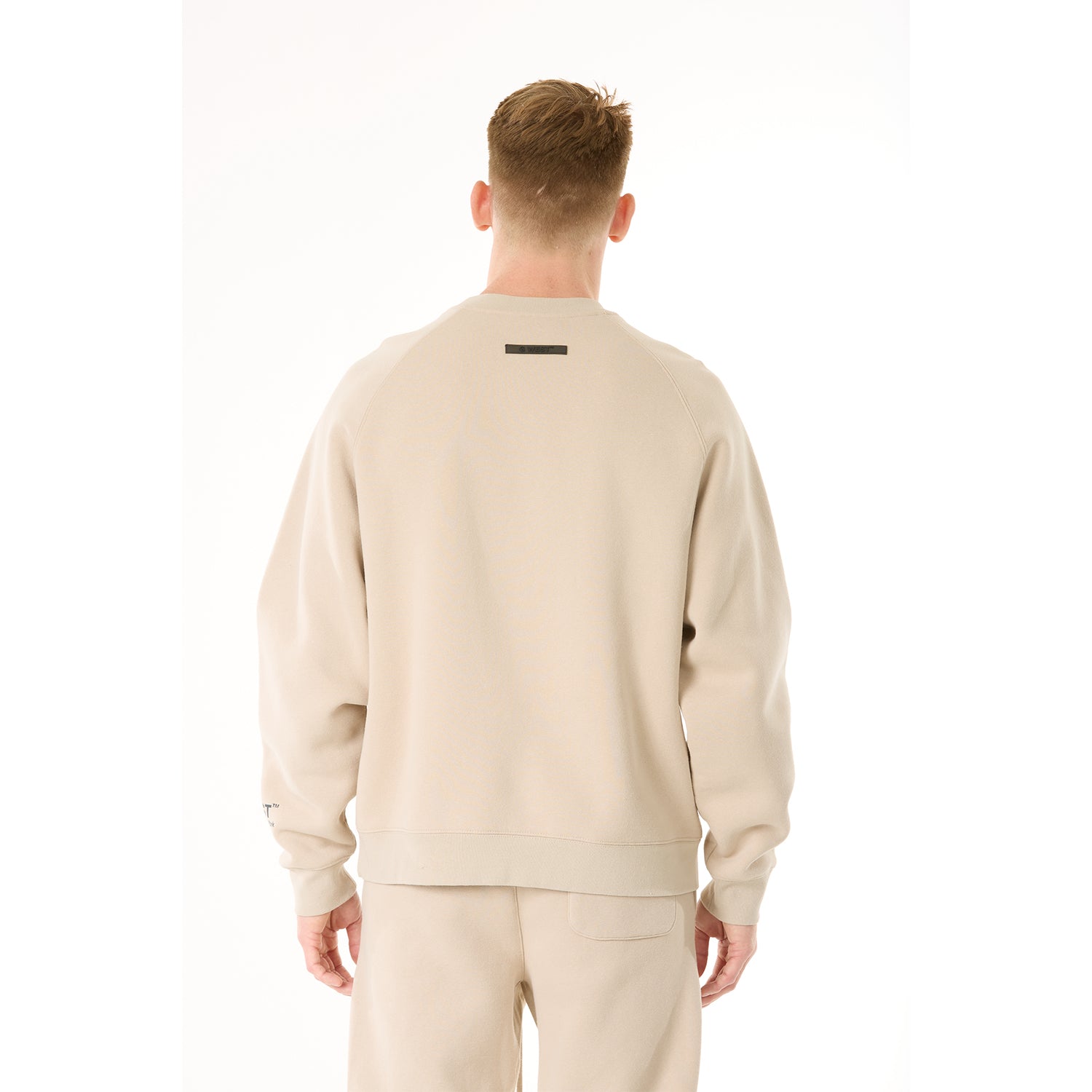 G WEST MENS LIFESTYLE PREMIUM CREW NECK SWEATSHIRT - OXFORD TAN