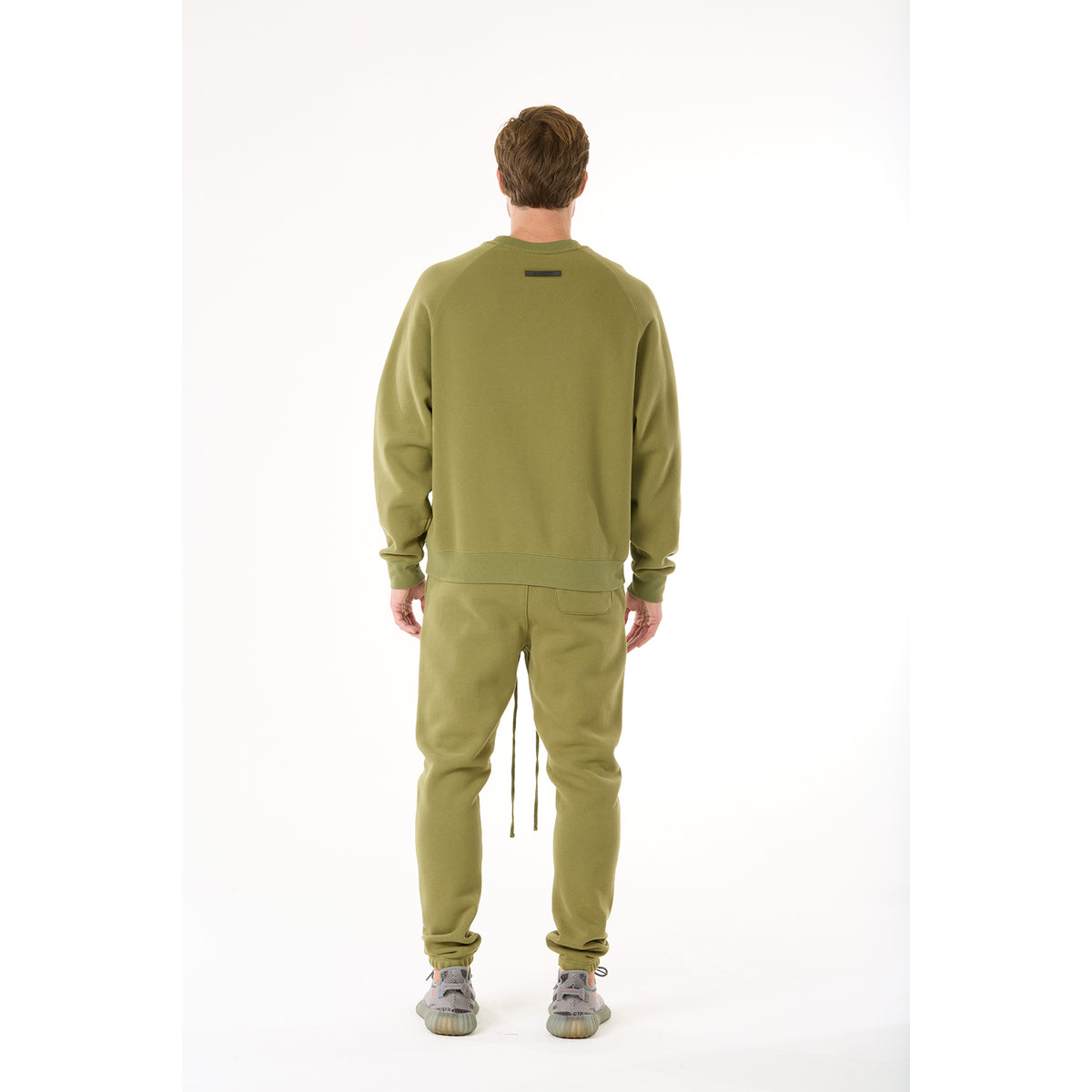 G WEST MENS LIFESTYLE PREMIUM CREW NECK SWEATSHIRT - CAPULET OLIVE