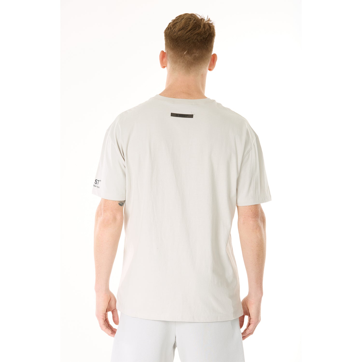 G WEST MENS  LIFESTYLE PREMIUM T-SHIRT - GRAY VIOLET