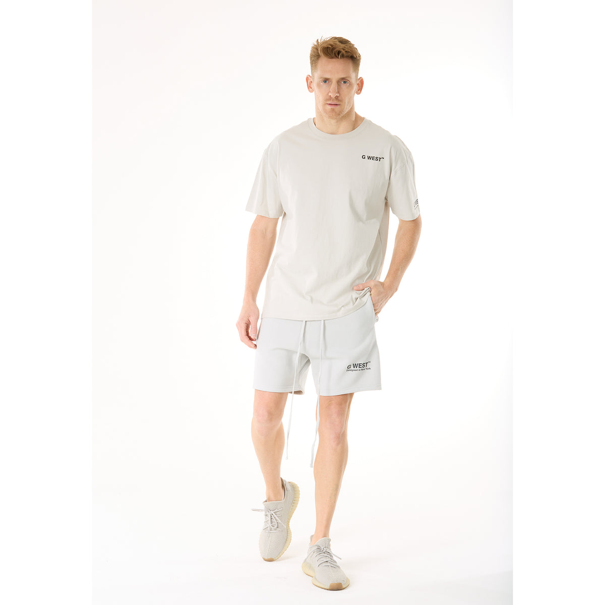 G WEST MENS LIFESTYLE PREMIUM T-SHIRT - GRAY VIOLET