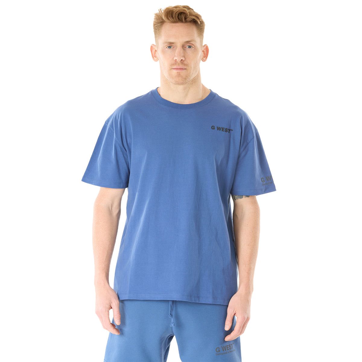 G WEST MENS LIFESTYLE PREMIUM T-SHIRT - TRUE NAVY
