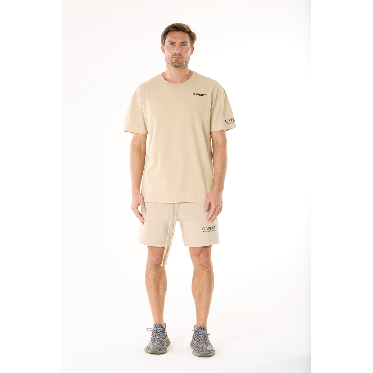 G WEST MENS LIFESTYLE PREMIUM T-SHIRT - OXFORD TAN
