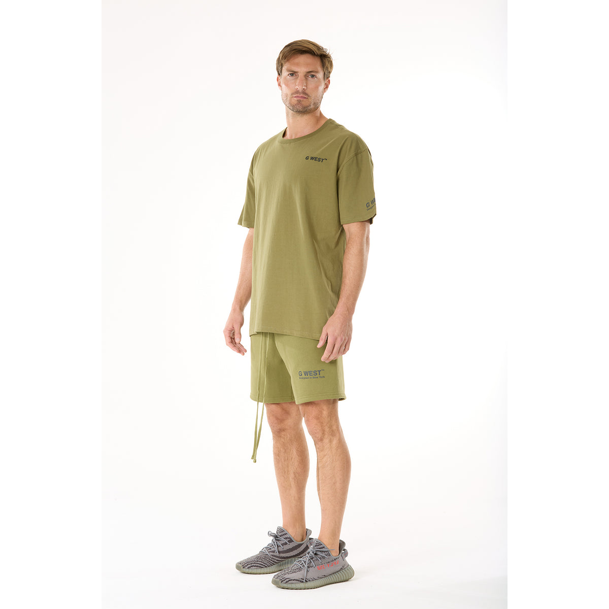 G WEST MENS LIFESTYLE PREMIUM T-SHIRT - CAPULET OLIVE