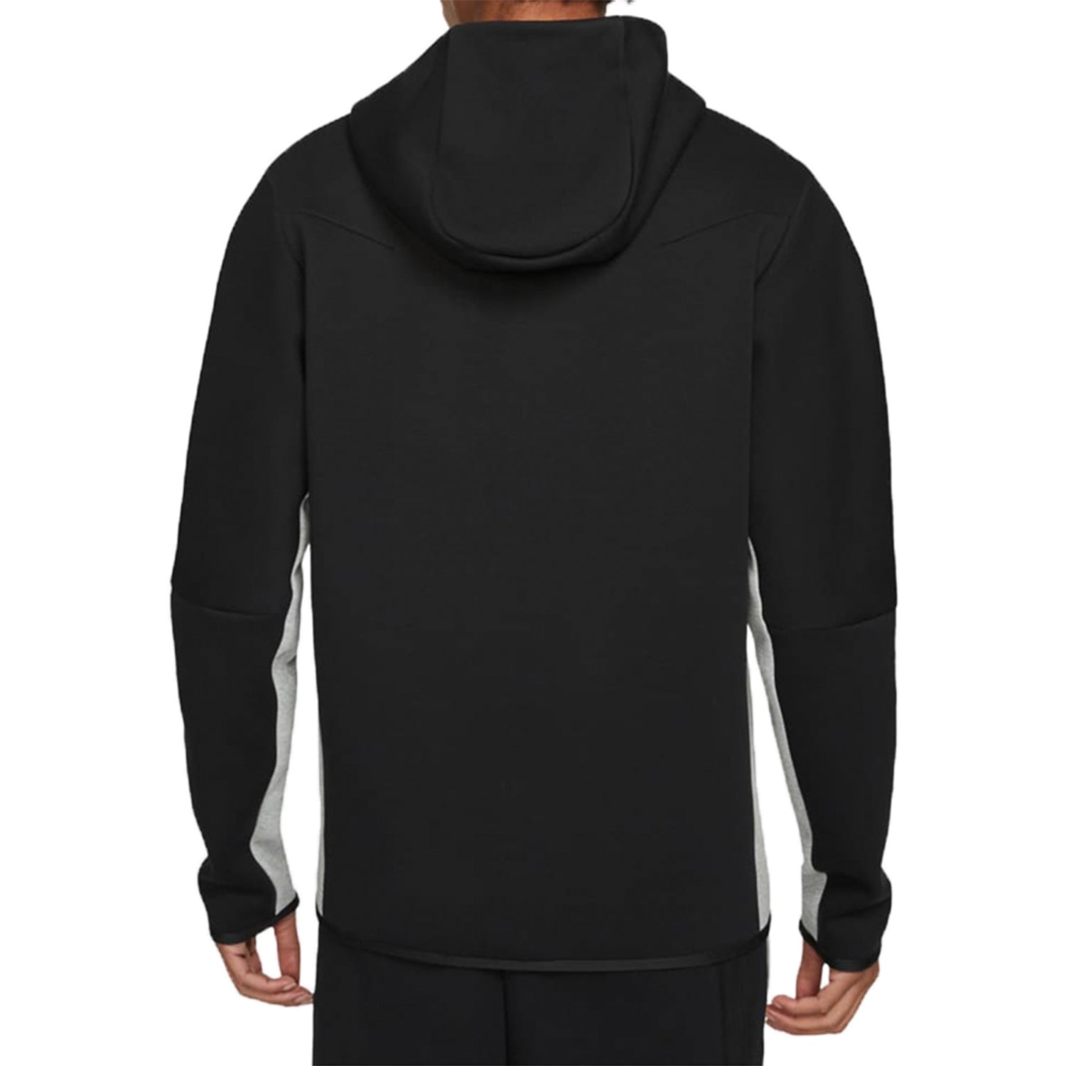 Nike Tech Fleece Full Zip Hoodie Black/Dark Grey Heather/White