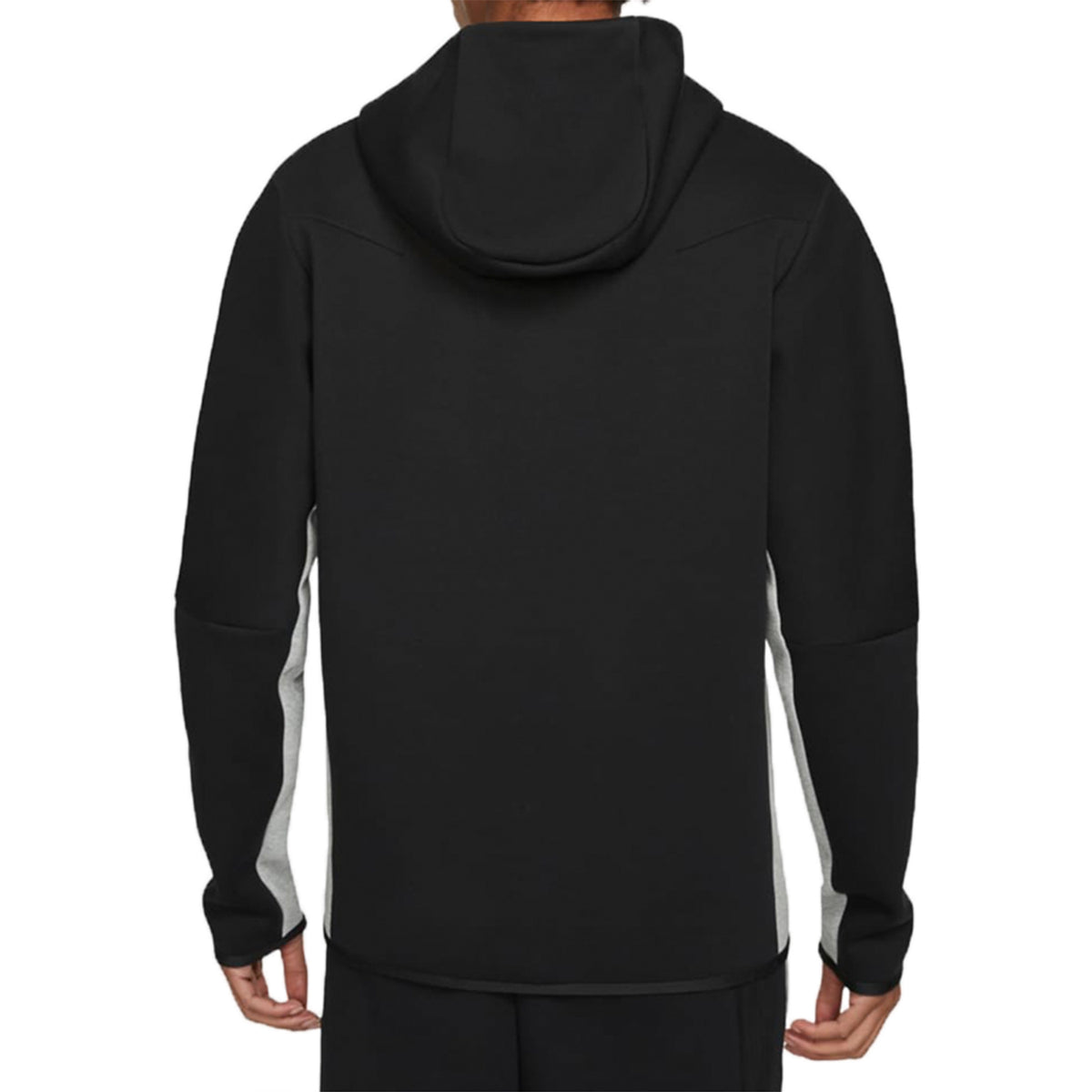 Nike Tech Fleece Full Zip Hoodie Black/Dark Grey Heather/White
