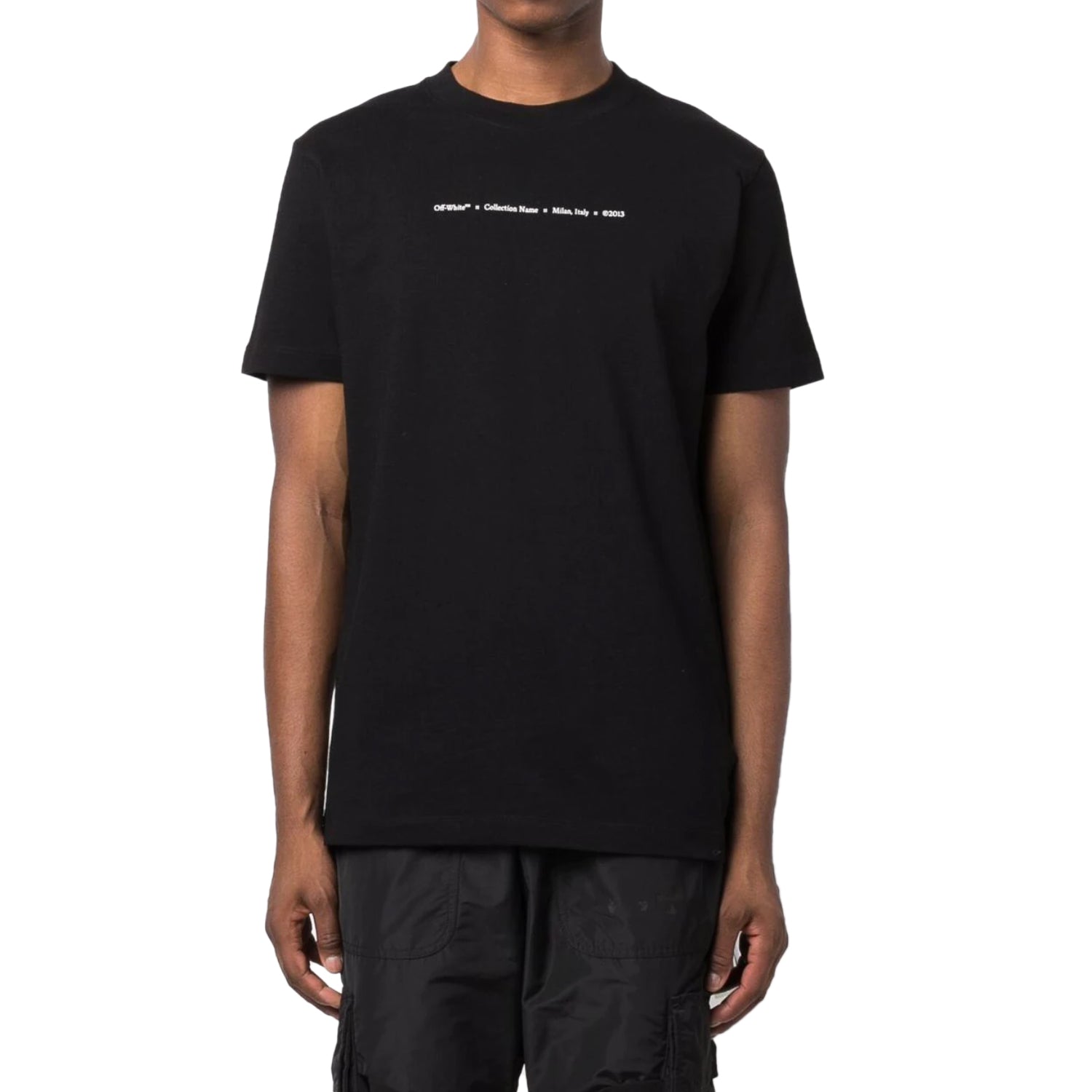 Off-white Tornado Arrow S/s Slim Tee Mens Style : Omaa027f21jer0101084
