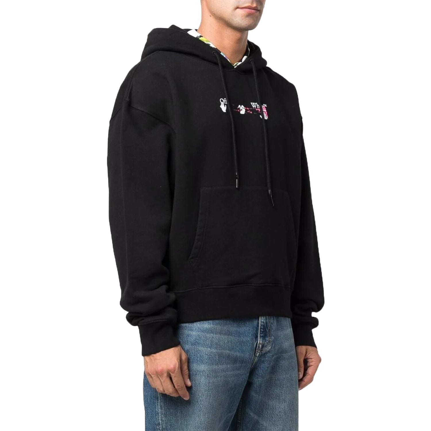 Off-white Acrylic Arrow Over Hoodie Mens Style : Ombb037f21fle0151032