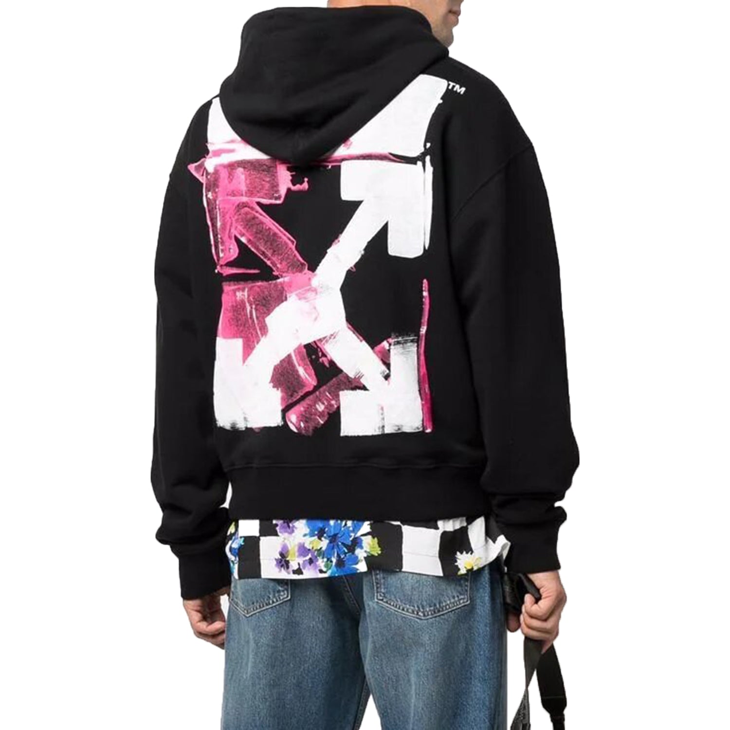 Off-white Acrylic Arrow Over Hoodie Mens Style : Ombb037f21fle0151032
