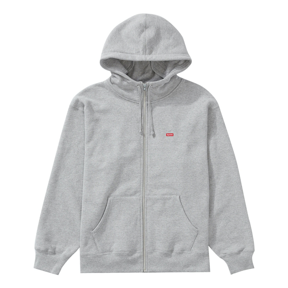 Supreme Small Box Facemask Zip Up Hooded Sweatshirt (FW21) Heather Grey