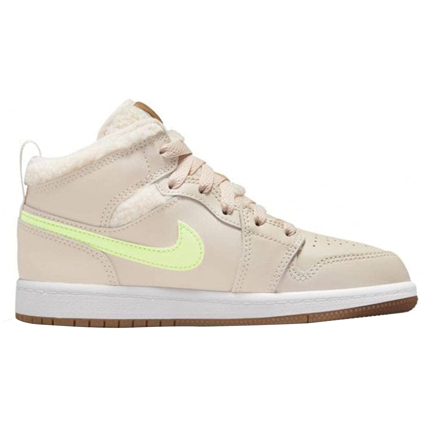 Jordan 1 Mid Fleece Pearl White (PS)