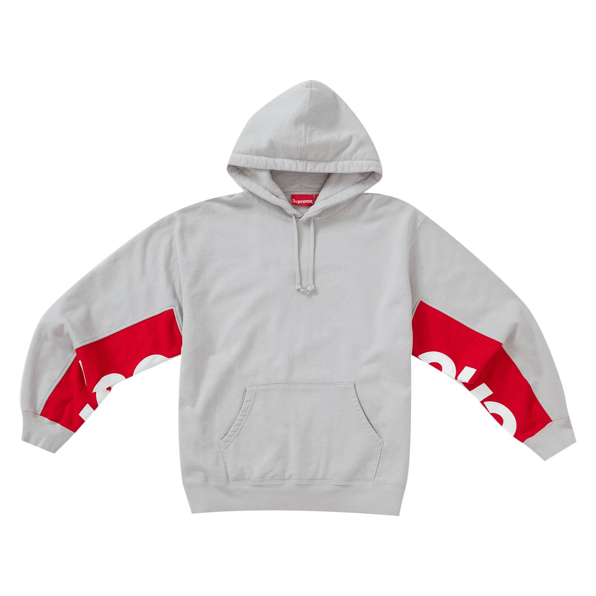Supreme Cropped Panels Hooded Sweatshirt Grey
